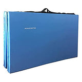 BalanceFrom Folding Gymnastics Mat, Home Gym Floor Tumbling Equipment, Blue BalanceFrom