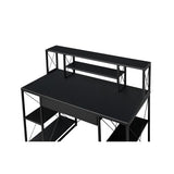 47" Home Office Desk with 8 Compartments, Computer Study Desk for Home