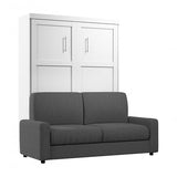 Bestar Pur Queen Murphy Bed with Sofa, 78-inch Space-Saving Wall Bed for Multipurpose Guest Room