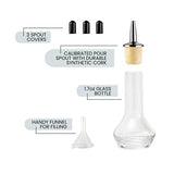 A Bar Above Bitters Bottle, Classic Design, Small Glass Bottles, to Add Bitters for Cocktails, with Stainless Steel Pour Spout, and Synthetic Cork, Ideal Bartender Gifts, Home Bar Accessories, 1.7 oz
