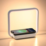 Besides Lamp with Wireless Charging, Table Lamp Touch Control with 10W Fast Charger, Nightstand Lamp with 3-Level Adjustable Brightness