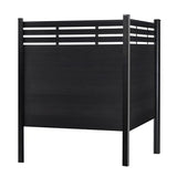 Mondaria Outdoor Semi-Closed Fence Privacy Screen, 6ft(H) x 48" ft(W) Wood Plastic Composite Fence Panels