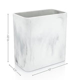 Essentra Home Marble Rectangular Trash Can for Home Office