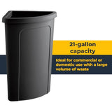 SunSierra 10 pcs 21 Gallon Corner Kitchen Waste Bin, Commercial Heavy-Duty Trash Can