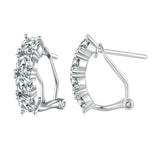 14K Gold Excellent Cut VVSI D-color Diamond Hoop Earrings for Women