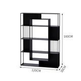 BGGJJ Book Shelf Living Room Partition Iron Display Shelf Office Bookshelf