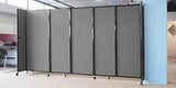 Versare Polycarbonate StraightWall Sliding Portable Partition - Dark Gray