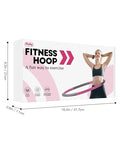 Phobby Weighted Exercise Hoop for Adults, 2.2lb Detachable Fitness Hoop, Adjustable Hoops with Jump Rope, Tape Measure and Carry Bag (Blue Grey)