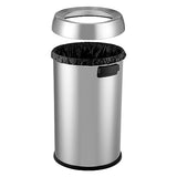 Heavy Duty Stainless Steel Kitchen Trash Can 65L/17 Gallon – Open Top, Commercial Grade Waste Bin