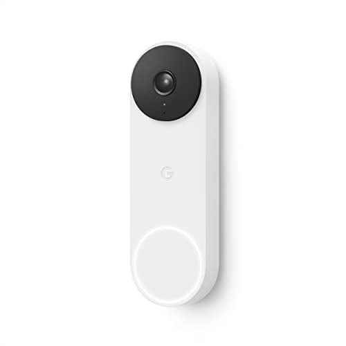 Nest Doorbell (Wired, 2nd Gen) - Wired Video Doorbell Camera - Doorbell Security Camera - Snow Google