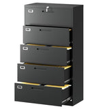 Metal Steel Filling Cabinets for Home Office - Lockable Storage Cabinet for Hanging Files Letter