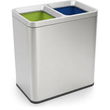 Simpli-Magic 70 Liter / 18.5 Gallon Rectangular Open Top Dual Compartment Recycling Trash Can