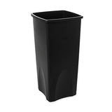 Rubbermaid Commercial Products Untouchable Square Trash/Garbage Can, 23-Gallon, Black, Wastebasket