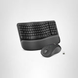 Logitech Wave Keys MK670 Combo, Wireless Ergonomic Keyboard with Signature M550 L Wireless Mouse