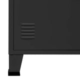 Zexlorith Industrial Bookshelf, Steel Book Cabinet with 2 Doors & 3
