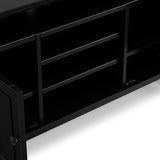 SIMPLIHOME Amherst 54" Wide Solid Wood TV Stand in Black