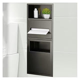 This WallMounted Stainless Steel Storage Shelf for Toilet Paper Trash Bin and ToiletriesPerfect for Kitchen