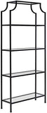 Crosley Furniture Aimee Bookshelf with Glass Shelves