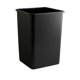 35 Gallon Square Commercial Trash Can, Heavy-Duty Plastic Waste Bin for Home