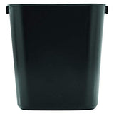 Rubbermaid Commercial Rubbermaid 295500BK Deskside Plastic Wastebasket, Rectangular, 3 1/2 gal, Black