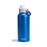 HydroQuin 32oz Keep Cold Water Bottle with Comfort Grip Handle, Gym Water Bottle, Insulated Steel WaterBottle with Wide Mouth, No Straw