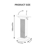 Podium Stand with Speaker and Microphone, Pulpit Podium with Microphone Speakers