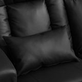 URRED Power Loveseat Recliner Sofa with Massage and Heat，Black