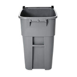 Rubbermaid Commercial Products BRUTE Rollout Plastic Trash/Garbage Can/Bin with Wheels 65 Gal for Restaurants