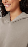 ODODOS Women's Modal Soft Oversized Hoodies Long Sleeve Hooded Sweatshirts Pullover Top with Kangaroo Pocket, Khaki, Medium