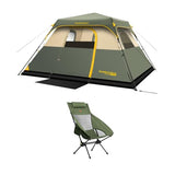FanttikOutdoor Zeta C6 Pro Camping Tent 6 Person Instant Cabin Tent & FanttikOutdoor Zeta L8 Max Camping Chair