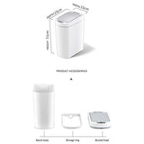 ASWRTYJO 7L Home Intelligent Trash Can Automatic Induction Electric Waste Bins