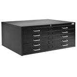 AdirOffice Flat File Cabinet - Heavy Duty 5-Drawer Blueprint Sheets Storage, 35" x 46" Great for Documents Sized 30” x 42”, Ideal for Artists, Art Files, Engineers, Architects, Offices - Black