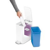 simplehuman Slim Step Can, 5L / 1.3 Gallon Compact Bathroom Trash Can
