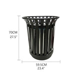 Commercial Trash Cans,Zone Round Garbage Bin,Square Hotel Street Patio Indoor Metal Stan