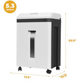 150-Sheet Paper Shredder Heavy Duty, Micro Cut and CDs/Cards, P5 Ultra Security, 60 Min Non Stop Shredder for Home Office