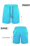 GINGTTO Mens Swim Trunks 5 Inch Stretch Swimsuit for Men Summer Pool Light Blue XS