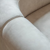 Luxury Modern Tight Curved Back Velvet Sofa, Minimalist Style Comfy Couch for Living Room Apartment