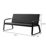 PU Leather Office Furniture Bench Office Guest Seating Lobby Conference Reception Chairs for Airport