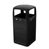 Large Capacity 50 Gallon Waste Bin Made of 100% Recycled Plastic Commercial Outdoor Trash Can