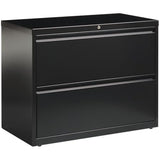 Hirsh 36-in Wide HL8000 Series Metal 2 Drawer Lateral File Cabinet Black