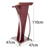 Podium Solid podiums Heavy-Duty Podium Curved Portable Lecterns Meticulously Designed Podium Stand Standing Reception Desk