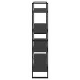Modern Grey Wooden Bookshelf 100x30x140 cm - 4-Tier Room Divider & Storage Shelf for Living Room & Office - Stylish Space-Saving File Cabinet & Organizer