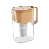 HOMEWATER 10-Cup Pitcher Filter (Peach) – BPA-Free, High-Capacity 2.4L Pitcher with Fast-Flow Carbon Filter, Wide Mouth, Locking Lid, and Dishwasher-Safe