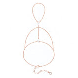 YOIHUR Rose Gold Hand Chain Bracelet, 925 Sterling Silver Finger Ring Bracelet, Adjustable Hand Chains, Stack Jewellery Stars and CZ Hand Jewelry Gifts for Women, 2" to 2.4" Extend