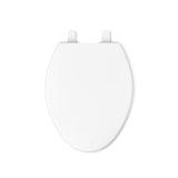 KOHLER K-4774-0 Brevia Elongated White Toilet Seat with Quick-Release Hinges And Quick-Attach Hardware For Easy Clean, White
