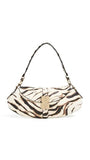 Ganni Women's Kat Zebra Shoulder Bag