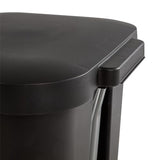 Sterilite 11.9 Gallon Rectangular Step On Kitchen Plastic Indoor Wastebasket with Wide Opening Lid and Comfort Handle for Home