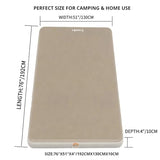 Freein 4" Drop Stitch Camping Sleeping Pad, Inflatable Air Mattress with Firm 7 PSI Support, Fast Inflation Portable Tent & Car Camping Bed, 76" x 51"