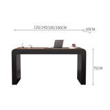 zhongxlla Standing Desk, Minimalist Style Saddle Leather Desk with Outlets