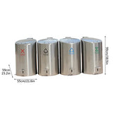 LOVULIFE Outdoor Trash Can Kitchen Trash Can Cylindrical Outdoor Stainless Steel Trash Can Large-Capacity Pedal Trash Can
